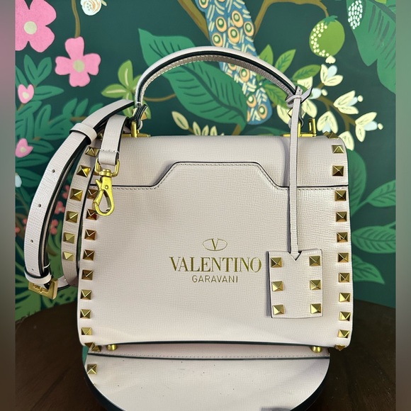 VALENTINO GARAVANI Alcove Rock Stud Top Handle Two Way Pale Pink 🩷💃 NEW PRICE! - Picture 14 of 15